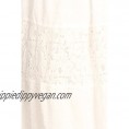 Anna-Kaci Womens Off Shoulder Boho Lace Semi Sheer Smocked Maxi Long Dress