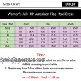 DIIQII Women's July 4th American Flag Maxi Dress  Summer Casual Sleeveless V Neck Tank Long Dresses