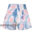 Hessimy Womens Summer Shorts Casual Womens Drawstring Elastic Waist Summer Casual Tie dye Beach Shorts with Pockets