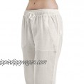 J & Ce Women's Cotton Gauze Low Waist Beach Pants with Pockets