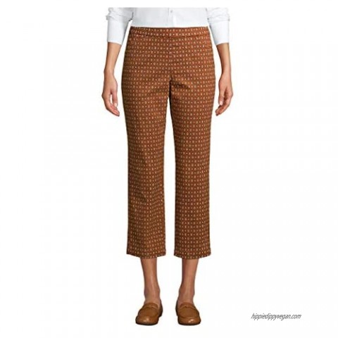 Lands' End Women's Mid Rise Pull On Chino Crop Pants