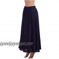 NREALY New Women's A-Line Elastic Waist Casual Button Flare Full Length Long Maxi Skirt