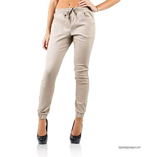 Red Fox Women's Twill Jogger Pants - Casual & Comfy Basic Pants with Pockets