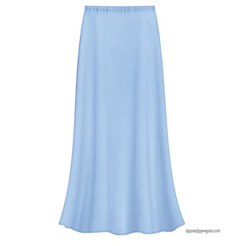 Sanctuarie Designs Solid Blue Slinky Plus Size Supersize Skirt