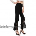 SCARLET DARKNESS Women Gothic Flare Bell Bottoms Pants High Waist Palazzo Lounge Pants