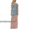 Spadehill Women July 4th American Flag Summer Maxi Dress