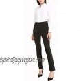Balleay Art Dress Pants for Women Straight Leg Stretch Slim Fit Pants for Work Casual