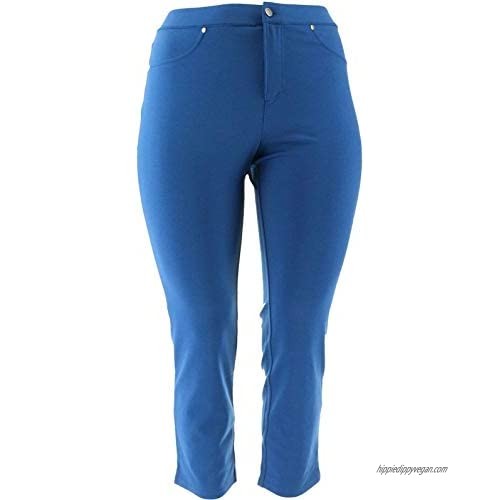 LIZ CLAIBORNE Ponte Knit Slim Leg Pants Deep Blue 14P New A256509