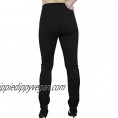 icecoolfashion Women's Stretch Faux Leather Leggings Elasticated Wet Look Pants Black 8-18