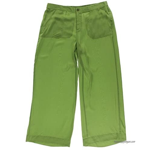Ralph Lauren Wide Leg Satin Pants Green (Small)