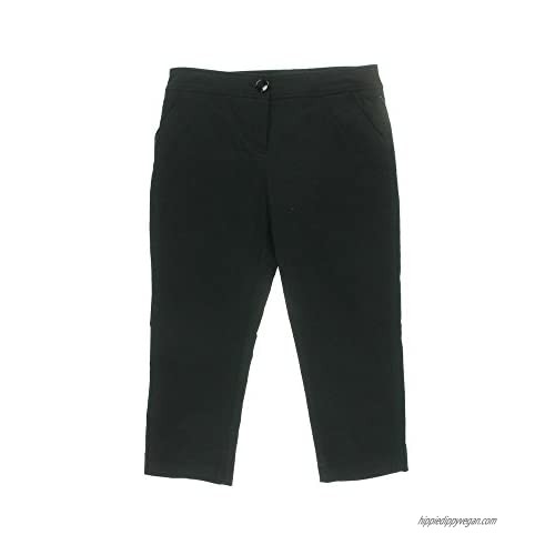 Style & Co. $69 Black Stretch Flat-Front Relaxed Capri Pants SZ 4 New with Tags