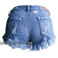 Allonly Women's Cut Off Ripped Low Rise Slim Fit Denim Shorts Jean Shorts Hot Pants with Holes and Fringe
