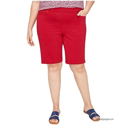 Catherines Women's Plus Size The Knit Jean Short (with Pockets)