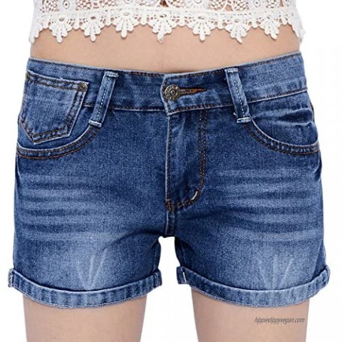 chouyatou Women's Classic Five-Pocket Oversized Denim Shorts