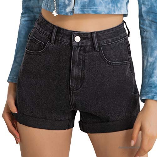 MYOURSA High Waist Denim Shorts Women Plus Size Fashion Casual Slim Jeans Short Washed Female Summer Cotton Shorts