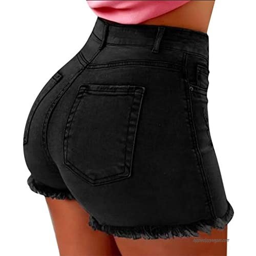 Women's Cut Off Low Waist Denim Jeans Stretchy Ripped Shorts Butt Lift Mini Hot Pants Clubwear