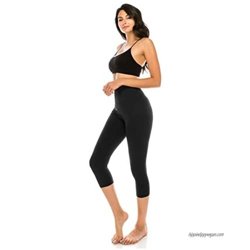 ALWAYS Women Yoga Capri Leggings - Super High Waisted Premium Soft Stretch Solid Workout Fitness Yoga Pants