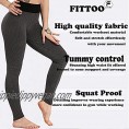 FITTOO Womens High Waisted Mesh Leggings Butt Scrunch Yoga Pants Ruched Booty Tights