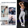 JOYMODE Women's Butt Lifting Leggings - High Waisted Yoga Pants - Anti Cellulite Slimming Scrunch Booty Sports Tights Grey