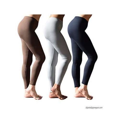Sexy Basics Women's Buttery Soft Brushed Skinny Pant Long Leggings- Multi Packs