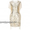 BABEYOND 1920s Flapper Dress Long Fringed Gatsby Dress Roaring 20s Sequins Beaded Dress Vintage Art Deco Dress