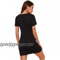 SheIn Women's Leopard Dress V Neck Short Sleeve Twist Front Asymmetrical Mini Short Dress