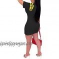 Women's Sexy Wrap Front Short Sleeve Bodycon Mini Club Dress Cross tie T-Shirt Dress