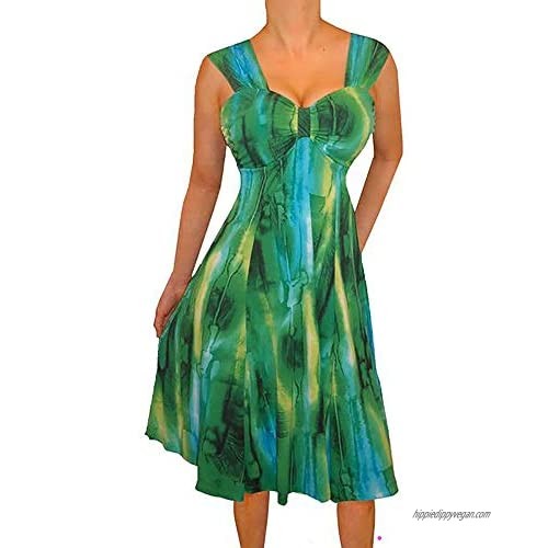Funfash Plus Size Women Emerald Green Empire Waist Slimming Cocktail Dress