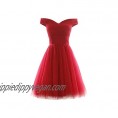 Harsuccting Off The Shoulder Ruffles Tulle Short Homecoming Dress Prom Gowns