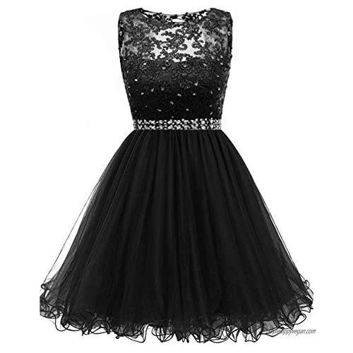 Himoda Lace Homecoming Dresses Sequined s Cocktail Prom Gowns Short H010