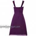 V-Neck Pleated Short Bridesmaid Dresses Empire Waist A-Line Open Back Party Dress for Women B002