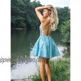 Women's Lace Beaded Homecoming Dresses Short Straps Knee Length Prom Gowns