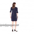  Brand - Lark & Ro Women's Half Sleeve Asymmetric V Neck Sheath Dress