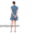  Brand - Lark & Ro Women's Short Sleeve Mocke Neck Ruffle Hem Sheath Dress