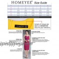 HOMEYEE Women Vintage Contrast Color Lapel V Neck Work Business Dress B529