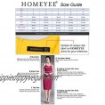 HOMEYEE Women's 3/4 Sleeve Colorblock Business Dress with Belt B478