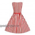 MisShow Women Striped 50s 60s Rockabilly Prom Party Gown Pinup Swing Dress