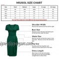 Miusol Women's V Neck Ruffle Style Slim Party Pencil Dress