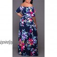 GONELYON Womens Summer Off The Shoulder Dress Printed Plus Size Maxi Dresses for Club Night