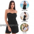Women's Strapless Jumpsuits Backless Bodycon Shorts Jumpsuits Clubwear Sleeveless Casual Off Shoulder Rompers