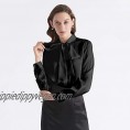 LilySilk Bow-tie Neck Silk Blouse for Women Long Sleeve Ladies Tops Buttons VintageReal Silk Shirts