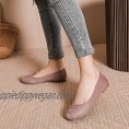 Ataiwee Women's Wide Width Flat Shoes - Classic Round Toe Cute Suede Slip-on Ballet Flats.