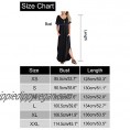 Women's Short Sleeve V Neck Pocket Casual Side Split Beach Long Maxi Dress