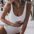HABIT- The Low Back Ribbed Sleeveless Scoop Neck Tank Top Bodysuit for Girls and Women’s