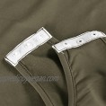 PALINDA Women's Long Sleeve Striped Basic Solid Round Neck Bodysuit Stretchy Leotards