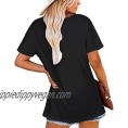 Women's Tops  Summer T Shirt Round Neck Short Sleeve Blouse 2021 Cold Shoulder Casual Printing T Shirt for Women
