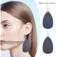 20 Pairs/30 Pairs Teardrop Double-sided Leather Earrings for Women Girls Jewelry Fashion and Valentine Birthday Party Gift