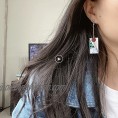 Demon Slayer Tanjiro Earrings - Kimetsu No Yaiba Acrylic Hanafuda Earrings - Good Ideal For Women and Girl