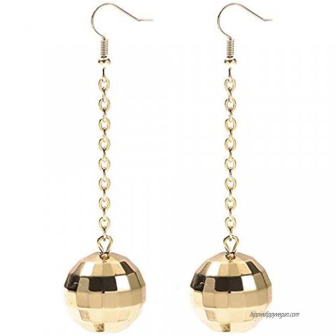 Disco Ball Earrings for Women - 70's Halloween Earrings Women's Costume Accessories - Choice of Color