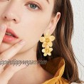 Large Flower Earrings for Women - Metal Flower Earrings  Chic Flower Statement Earrings  Great for Party  Wedding  Shopping  Dating